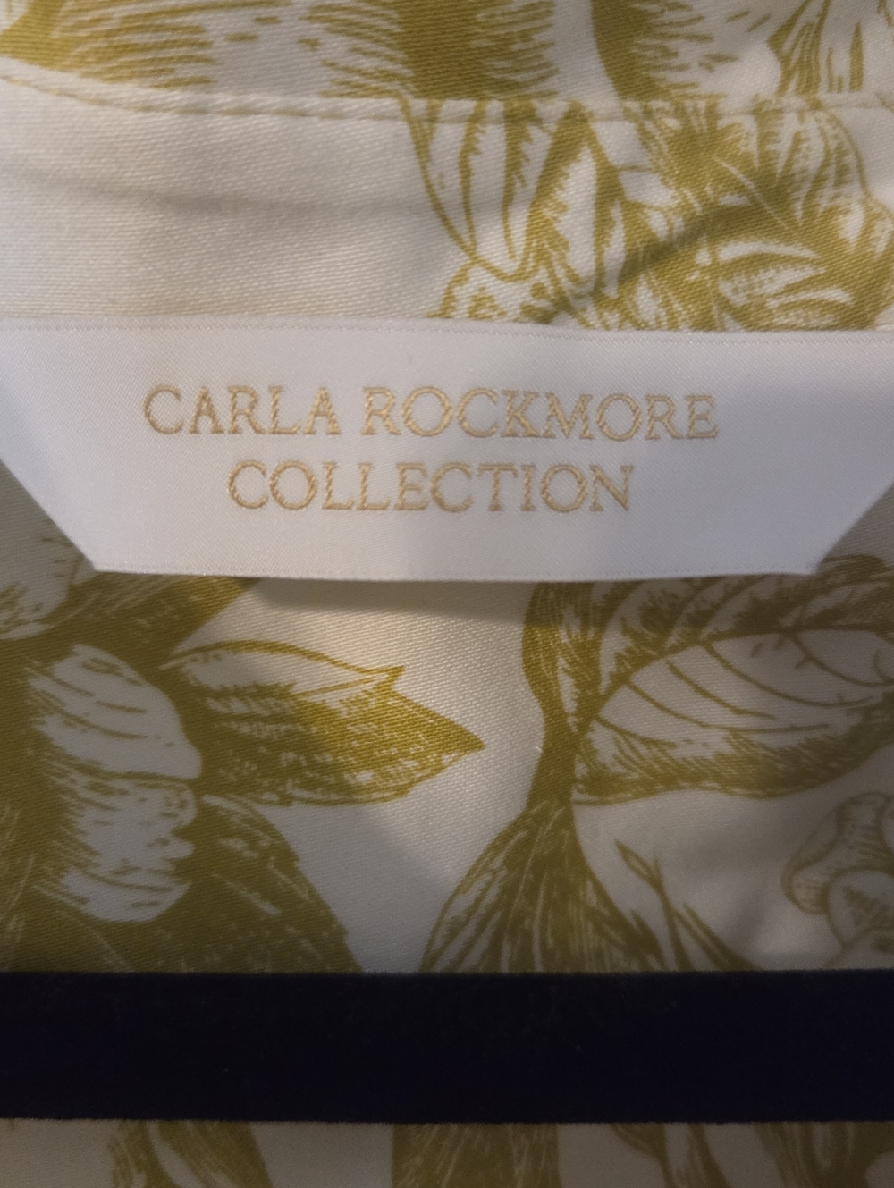 Carla Rockmore Womens Yellow Floral Cinch Waist Preppy Coastal Shirt Sz XL - Picture 7 of 8